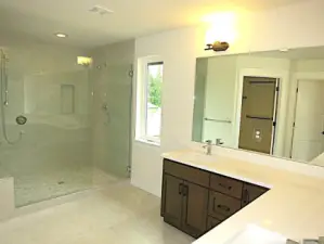 Primary bathroom with Double shower.