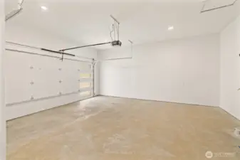 Ample garage space provides room for vehicles as well as additional storage for outdoor gear.