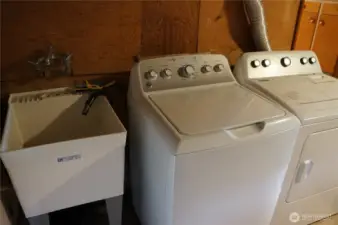 Washer, dryer and utility sink