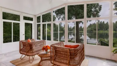 This room is separated from the family room with a folding NanaWall.