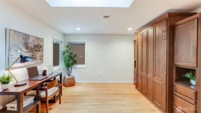 A second view of this room with the Murphy bed closed.