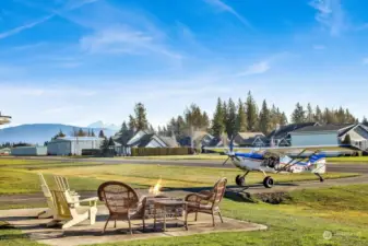 We just love this spot for watching the planes come and go while basking in the sunshine and enjoying the view of Mt Baker!