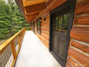 Full second floor balcony