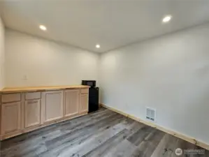 mini fridge & micro in outbuilding