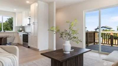 Kitchen opens to Great Room.