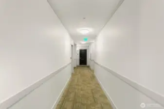 Owners take pride with recent interior painting and hallway carpeting.