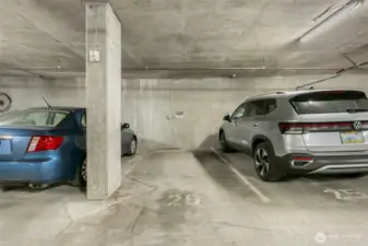 Deeded parking space with EV Charger.