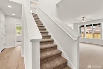 Stairway to second floor.