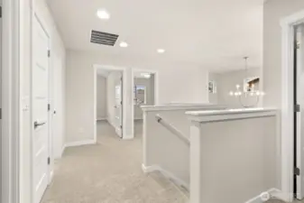 Very spacious second floor landing.