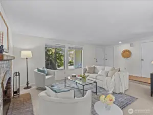 Alternate view of the family room showcasing the layout and flow.