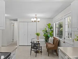 From the kitchen, enjoy a clear view into the dining area — perfect for entertaining and family meals.