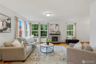 MAIN LEVEL LIVING ROOM WITH ELECTRIC FIREPLACE