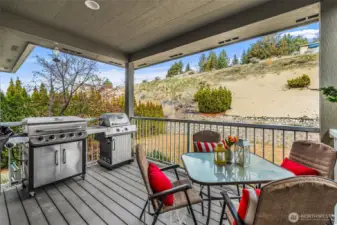 Covered backyard porch