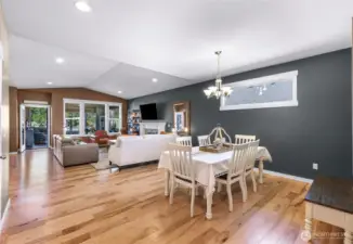 As you enter the main living area a spacious dining area awaits,, open concept to living and kitchen.