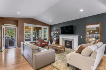 Spacious living area with vaulted ceilings, tons of natural light awaits you