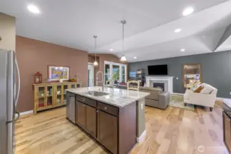 Kitchen with extra large island, plenty of room for entertaining