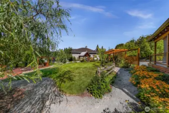 View of the landscaping and grounds from the Tiny Home