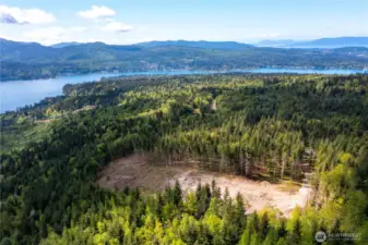 Looking at cleared building site to the west