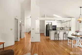 Cathedral ceilings make space feel massive.