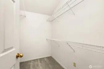 Huge walk in closet.