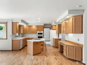 Hardwood floors refinished with a natural stain