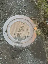 Sewer In Street - In Front Right