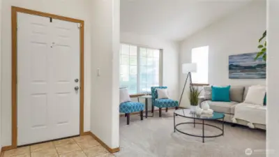 Entry To Living Area On Right. Bedroom 3 or Office Space To The Left