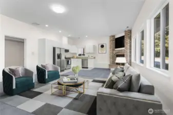 Lower Level 1 Bedroom Apartment with Full Kitchen, 3/4 Bath & Laundry