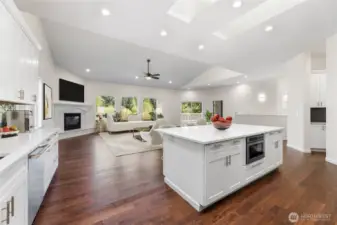 Great Room with Fully Remodeled Kitchen, Quartz Counters & Thermador Appliance Package