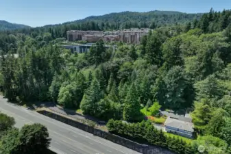 The 2.6373 acre site offers a private drive off Renton-Issaquah Road SE, slightly below the Talus community in Issaquah.