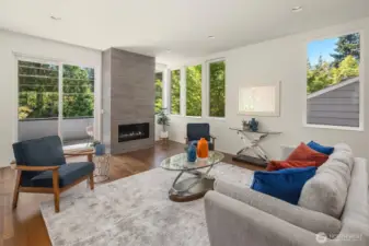 Spacious great room with ample windows.