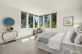 Light filled primary suite.