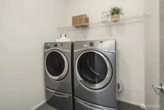 Spacious laundry room.