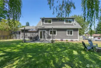 Room to move in fully fenced back yard!