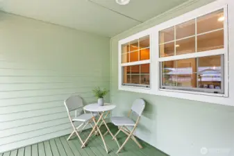 Covered front porch.