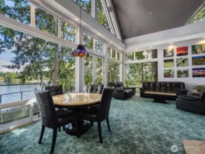 Dining area with a view.