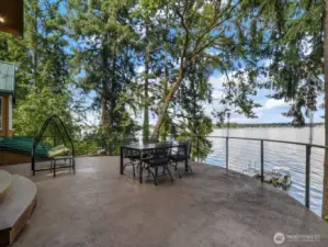Main deck off of great room provides ample entertaining space.
