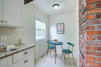 Kitchen with breakfast nook.