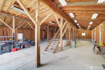 Interior of barn lower floor