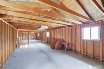 upper floor of barn.