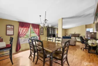 Dining room looking towards the family room.
