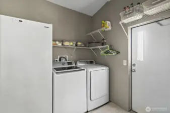 Laundry.  Washer and dryer included with home.