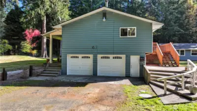Side of home from lower driveway.