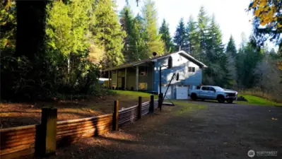 This is the entry driveway from the lower gate.