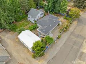 Fully fenced corner lot.