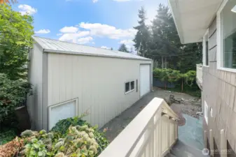Easy access to detached garage/shop.