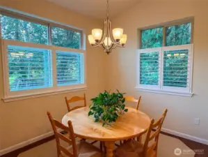 Delightful dining area.