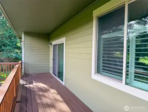 Low maintenance Trex deck.