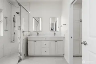 Newly remodeled primary bathroom