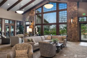 Sitting area inside the lodge